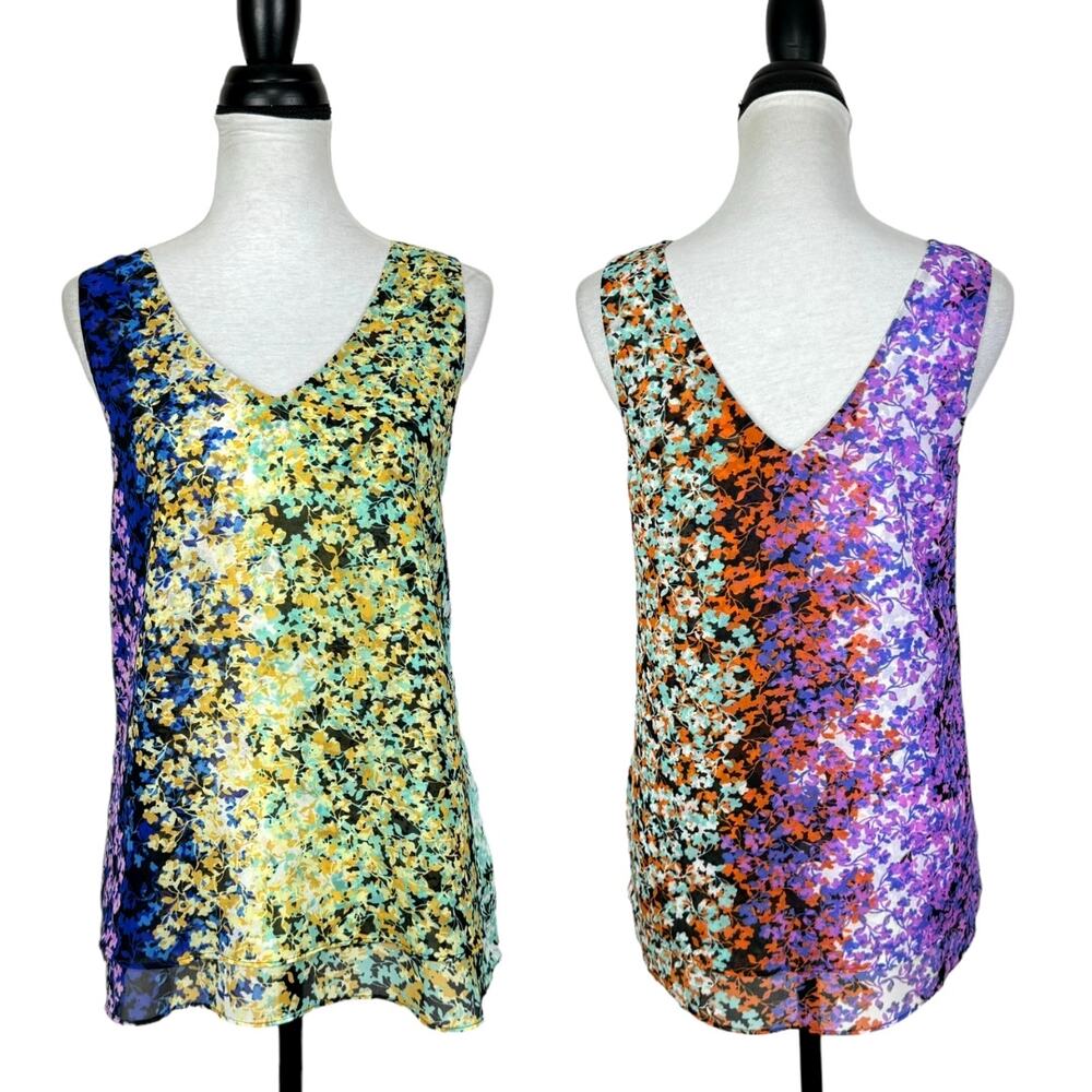 Cabi 5538 Merry Go Round Multi Color Floral Chiffon Layering Tank Top